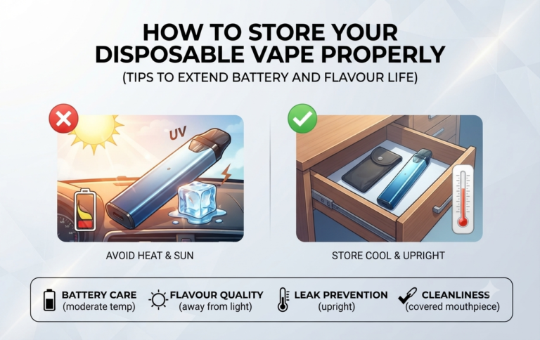 How to Store Your Disposable Vape Properly: Tips to Extend Battery and Flavour Life