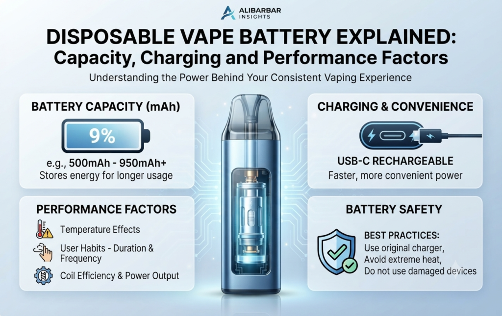 Disposable Vape Battery Explained: Capacity, Charging and Performance Factors