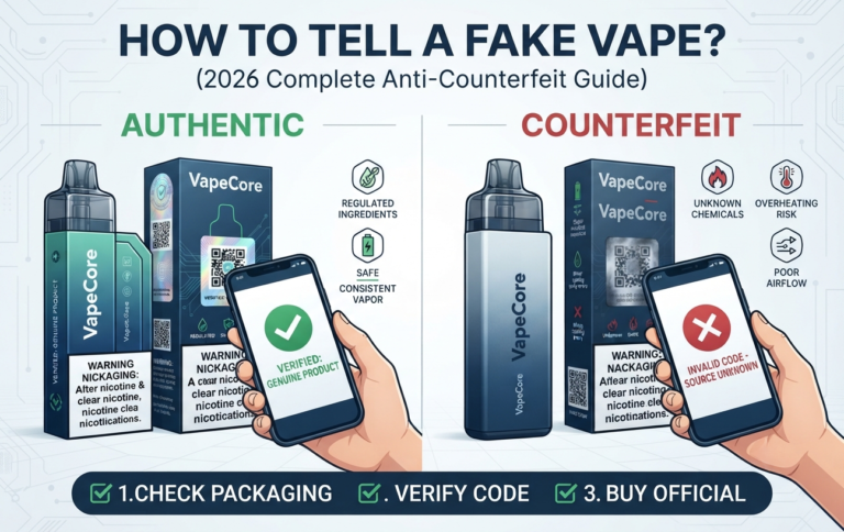 How to Tell a Fake Vape? (2026 Complete Anti-Counterfeit Guide)
